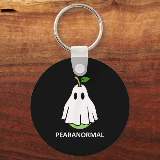 Pearanormal Cute Ghost Pear Halloween Costume Funn Sleutelhanger (Voorkant)