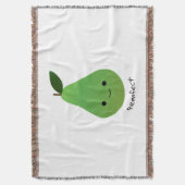 Pearfect Cute Kawaii Pear Deken (Voorkant Verticaal)