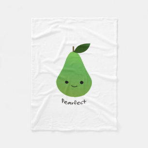 Pearfect Cute Kawaii Pear Fleece Deken