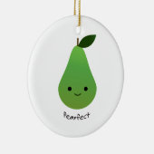 Pearfect Cute Kawaii Pear Keramisch Ornament (Rechts)