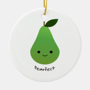Pearfect Cute Kawaii Pear Keramisch Ornament