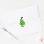 Pearfect Cute Kawaii Pear Ronde Sticker (Envelop)