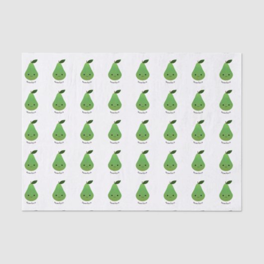Pearfect Cute Kawaii Pear Tissuepapier (Voorkant)