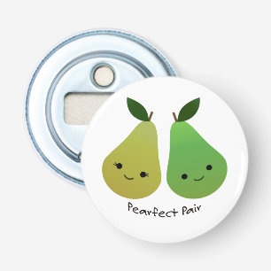 Pearfect Pear Kawaii Pears Button Flesopener