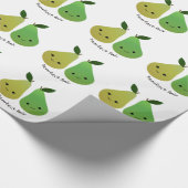 Pearfect Pear Kawaii Pears Cadeaupapier (Hoek)