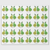 Pearfect Pear Kawaii Pears Cadeaupapier (Vlak)