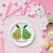 Pearfect Pear Kawaii Pears Papieren Bordje (Feest)