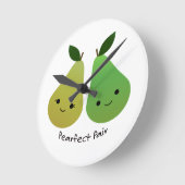 Pearfect Pear Kawaii Pears Ronde Klok (Hoek)