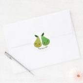 Pearfect Pear Kawaii Pears Ronde Sticker (Envelop)