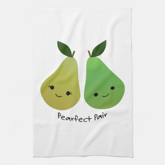 Pearfect Pear Kawaii Pears Theedoek (Verticaal)