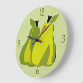 PEARfect Pear (mint) Wall Clock Grote Klok (Hoek)