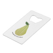 Pearfect peren creditkaart flessenopener (Voorkant Gekanteld)