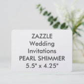 PEARL 110 lb 5,5-inch x 4,2-weddenschappen Kaart (Staand voorkant)