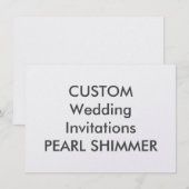 PEARL 110 lb 6,25 x 4,5-inch bruiloft Kaart (Voorkant / Achterkant)