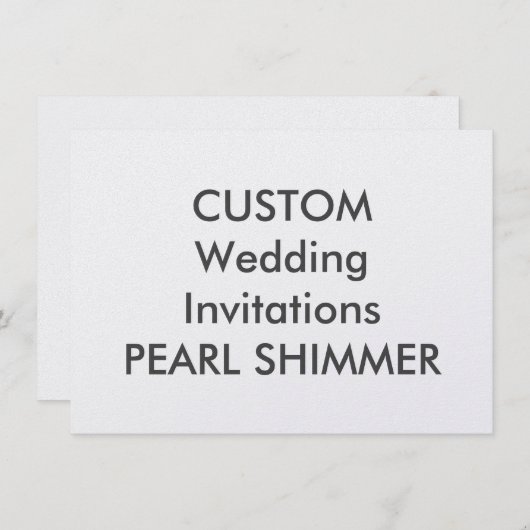 PEARL 110 lb 6,25 x 4,5-inch bruiloft Kaart (Voorkant / Achterkant)
