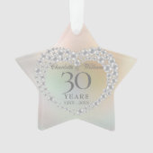 Pearl 30e bruiloft Jubileum Ornament (voorkant)