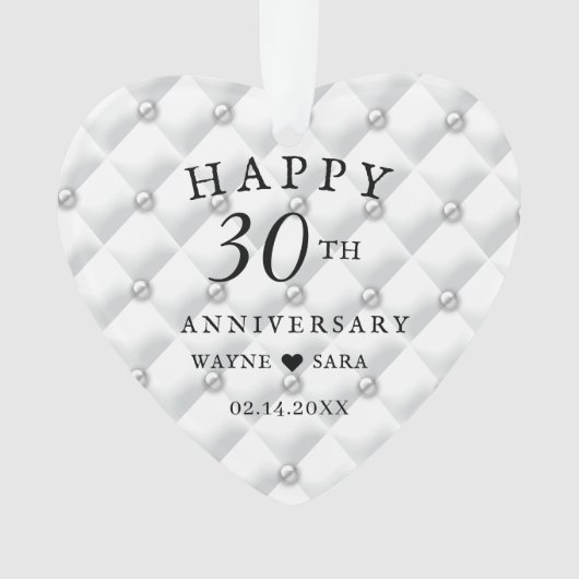 Pearl 30e bruiloft Jubileum Ornament (voorkant)