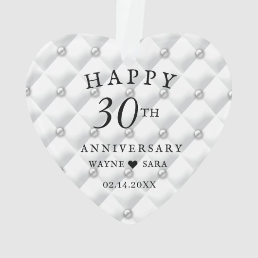 Pearl 30e bruiloft Jubileum Ornament (achterkant)