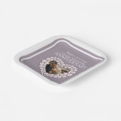 Pearl 30th Wedding Jubileum foto hart Papieren Bordje (Gebogen)