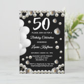Pearl 50ste verjaardagsfeestviering kaart (Staand voorkant)