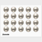 Pearl A monogram bruiloft Ronde Sticker (Vel)