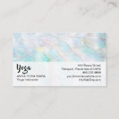 *~* Pearl Abalone Yellow Blue Pink Pastel Visitekaartje (Achterkant)