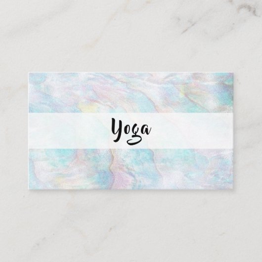 *~* Pearl Abalone Yellow Blue Pink Pastel Visitekaartje (Voorkant)