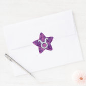 Pearl als Taurus Zodiac Symbool op Digital Camo Ster Sticker (Envelop)