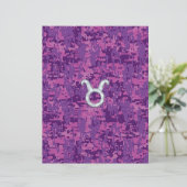 Pearl als Taurus Zodiac-symbool op digitale camo (Staand voorkant)