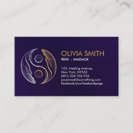 Pearl and Gold Healing Hands Yin Yang Visitekaartje