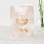 Pearl and gold ornament Happy Diwali Kaart (Voorkant)