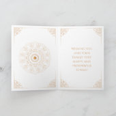 Pearl and gold ornament Happy Diwali Kaart (Binnen)