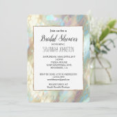 Pearl Aqua Blue Snake Vrijgezellenfeest Kaart (Staand voorkant)