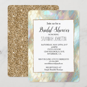 Pearl Aqua Blue Snake Vrijgezellenfeest Kaart