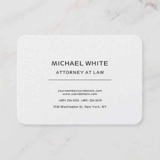Pearl Attorney bij Law Minimalist Professional Visitekaartje (Voorkant)