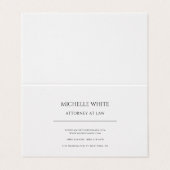 Pearl Attorney bij Law Minimalist Professional Visitekaartje (Buitenkant ongevouwen)
