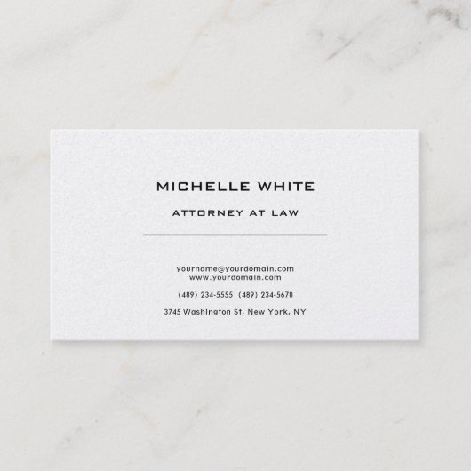Pearl Attorney bij Law Minimalist Professional Visitekaartje (Voorkant)
