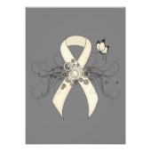 Pearl Awareness Ribbon Butterfly Foto Afdruk (Voorkant)