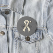 Pearl Awareness Ribbon Butterfly Ronde Button 7,6 Cm (In situ)
