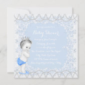  Pearl Baby Blue Baby shower Kaart (Achterkant)