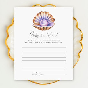 Pearl baby shower - Baby bucket list spel