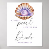 Pearl baby shower - Drinks Poster (Voorkant)