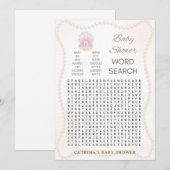 Pearl Baby Shower Game - Editable Name, 5x7 Kaart (Voorkant / Achterkant)