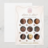 Pearl Baby Shower Game - Editable Name, 5x7 Kaart (Voorkant / Achterkant)