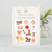 Pearl Baby Shower Game - Editable Name, 5x7 Kaart (Staand voorkant)