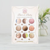 Pearl Baby Shower Game - Editable Name, 5x7 Kaart (Staand voorkant)