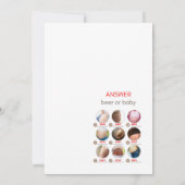 Pearl Baby Shower Game - Editable Name, 5x7 Kaart (Achterkant)