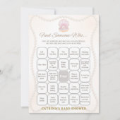 Pearl Baby Shower Game - Editable Name, 5x7 Kaart (Voorkant)