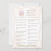 Pearl Baby Shower Game - Editable Name, 5x7 Kaart (Voorkant)