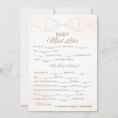 Pearl Baby Shower Game - Editable Name, 5x7 Kaart (Voorkant)